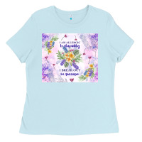Baby Blue i am allergic to stupidity Ladies Tee - TumblerDesignByShophia