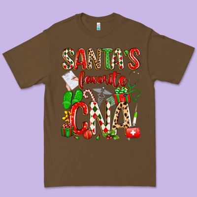 Santa's Favorite Cna Premium Tee Designed By Texasbilliewilder