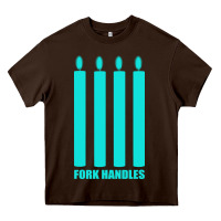Chocolate Brown fork handles Heavy Core Tee - Bettercallsaul