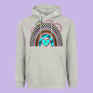 Race Rainbow Heavyweight Hoodie Designed By Adodesignshop