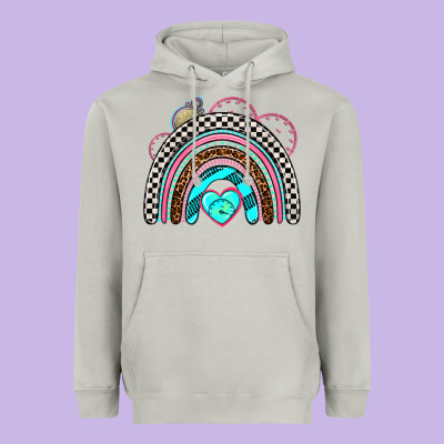 Race Rainbow Heavyweight Hoodie Designed By Adodesignshop