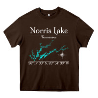 Chocolate Brown Norris Lake, Tennessee Characters Video game Heavy Core Tee - maiPhamDesign