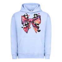 Pigment Grape Ice coquette bow floral checkered pattern Urban Hoodie - JahusDesignShop