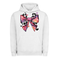 Pigment Lunar Rock coquette bow floral checkered pattern Urban Hoodie - JahusDesignShop