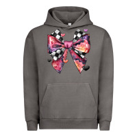 Pigment Tornado coquette bow floral checkered pattern Urban Hoodie - JahusDesignShop