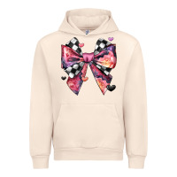 Sandshell coquette bow floral checkered pattern Urban Hoodie - JahusDesignShop