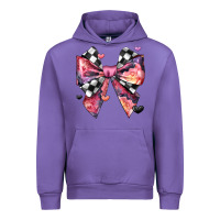Tulip coquette bow floral checkered pattern Urban Hoodie - JahusDesignShop