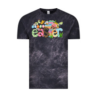 Cloud Black Happy Easter Easter Day Vintage Tee - CowGirlArtShop