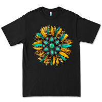 Black turquoise leopard sunflower Premium Tee - Jasminsmagicworld