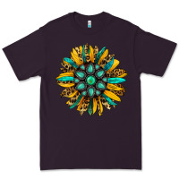 Plum turquoise leopard sunflower Premium Tee - Jasminsmagicworld