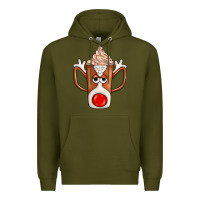 Army Green Coffee  Animal Premium Hoodie - CowhideDigitalArt