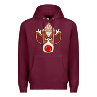Burgundy Coffee  Animal Premium Hoodie - CowhideDigitalArt