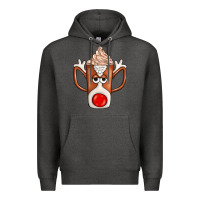Charcoal Heather Coffee  Animal Premium Hoodie - CowhideDigitalArt
