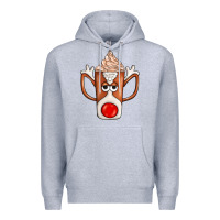Heather Grey Coffee  Animal Premium Hoodie - CowhideDigitalArt