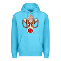 Ocean Blue Coffee  Animal Premium Hoodie - CowhideDigitalArt
