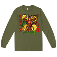 Army Green Crawfish season Long Sleeve Tee - FaDigitalArtStudio