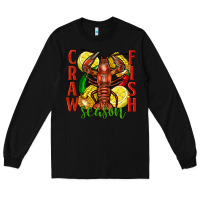 Black Crawfish season Long Sleeve Tee - FaDigitalArtStudio