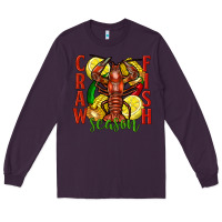 Plum Crawfish season Long Sleeve Tee - FaDigitalArtStudio