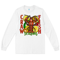 White Crawfish season Long Sleeve Tee - FaDigitalArtStudio