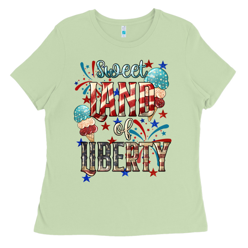 Sweet Land Of Liberty 4th Of July Ladies Tee by HowdyJamesFarm | Teevron