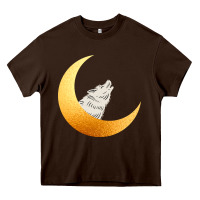 Chocolate Brown Howling Wolf Heavy Core Tee - Bettercallsaul