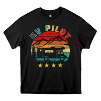 Black rv pilot camping funny vintage motorhome travel vacation t shirt Heavy Core Tee - maiPhamDesign
