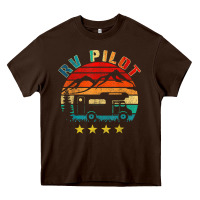 Chocolate Brown rv pilot camping funny vintage motorhome travel vacation t shirt Heavy Core Tee - maiPhamDesign