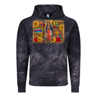 Cloud Black Our Lady Of Guadalupe Glitter Leopard Flowers Vintage Hoodie - FaDigitalArtStudio