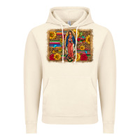 Vintage Artic Our Lady Of Guadalupe Glitter Leopard Flowers Vintage Hoodie - FaDigitalArtStudio