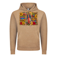 Vintage Coffee Our Lady Of Guadalupe Glitter Leopard Flowers Vintage Hoodie - FaDigitalArtStudio