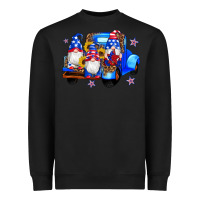 Black american flag gnomes truck sunflowers star leopard Heavyweight Sweatshirt - Artiststas