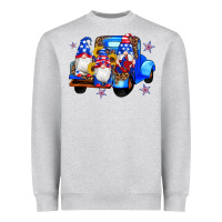 Heather Grey american flag gnomes truck sunflowers star leopard Heavyweight Sweatshirt - Artiststas