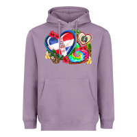 Lavender western leopard  dominican republic  hearts Heavyweight Hoodie - AdoDesignShop