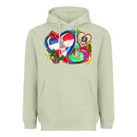 Matcha western leopard  dominican republic  hearts Heavyweight Hoodie - AdoDesignShop