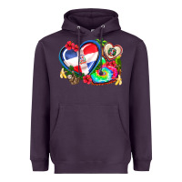 Plum western leopard  dominican republic  hearts Heavyweight Hoodie - AdoDesignShop