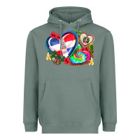 Sage western leopard  dominican republic  hearts Heavyweight Hoodie - AdoDesignShop