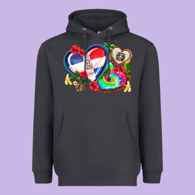 Western Leopard  Dominican Republic  Hearts Heavyweight Hoodie Designed By Adodesignshop