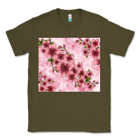 Army Green hibiscus flowers with glitter Classic Tee - TumblerDesignByShophia