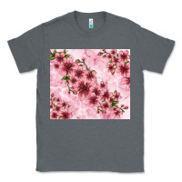 Charcoal Heather hibiscus flowers with glitter Classic Tee - TumblerDesignByShophia