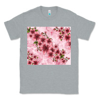 Heather Grey hibiscus flowers with glitter Classic Tee - TumblerDesignByShophia