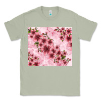 Matcha hibiscus flowers with glitter Classic Tee - TumblerDesignByShophia