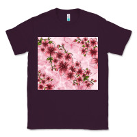 Plum hibiscus flowers with glitter Classic Tee - TumblerDesignByShophia