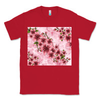 Red hibiscus flowers with glitter Classic Tee - TumblerDesignByShophia