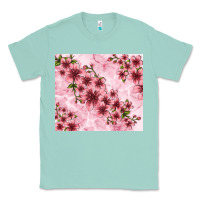 Seafoam hibiscus flowers with glitter Classic Tee - TumblerDesignByShophia