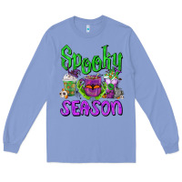 Colony Blue Spooky Season Coffee Cups Long Sleeve Tee - FaDigitalArtStudio