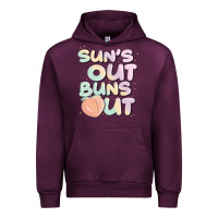 Mauve Wine sun's out buns out Urban Hoodie - JahusDesignShop
