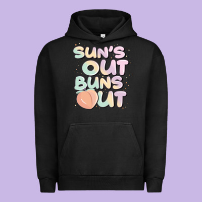 Sun's Out Buns Out Urban Hoodie Designed By Jahusdesignshop