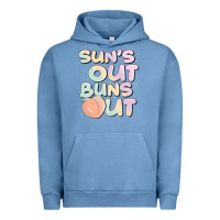 Pigment Pebble Blue sun's out buns out Urban Hoodie - JahusDesignShop
