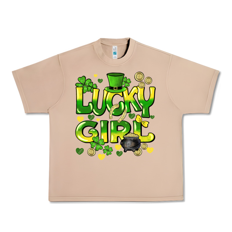 Lucky Girl St. Patricks Day Urban Heavy Tee by HowdyJamesFarm | Teevron