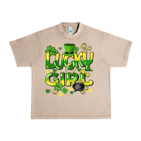 French Oak lucky girl st. patricks day Urban Heavy Tee - HowdyJamesFarm